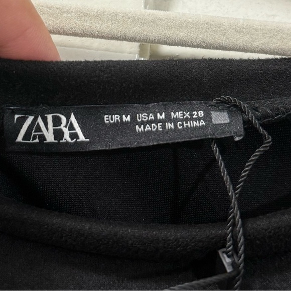 Zara Black Faux Leather Mini Dress - Picture 7 of 8